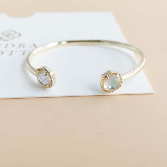 Kendra Scott Davie Collection. Gold Dichroic Glass Cuff Bracelet - Picture 1 of 3